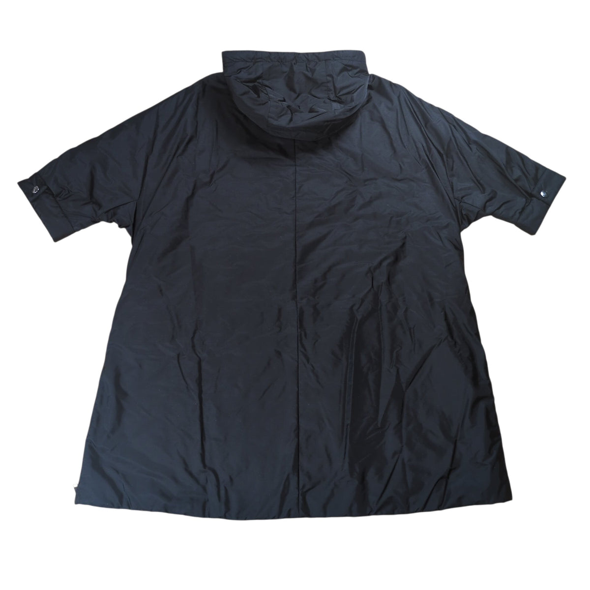 PRADA Black Quilted Zip Detail Nylon Padded Coat Size 36