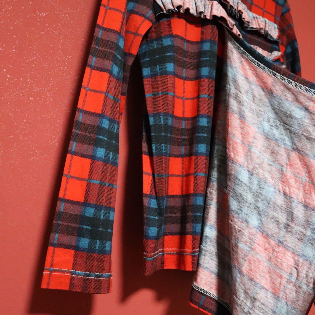 Comme des Garcons 20AW Red Asymmetrical Ruffle Long Size S