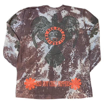 RED HOT CHILI PEPPERS Tie-Dye Long Sleeve Band Merchandise Red Size XL