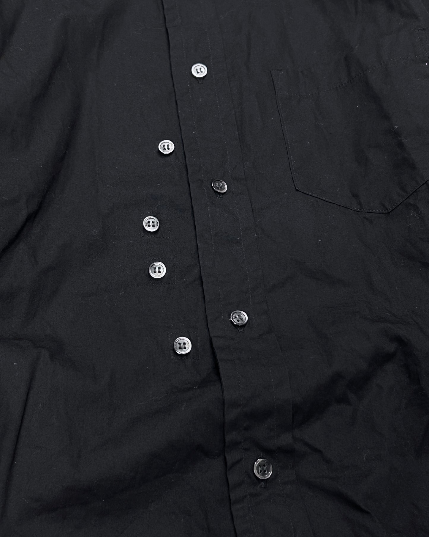 Yuji Yamada Asymmetrical Layered Hem Shirt Black Size 2