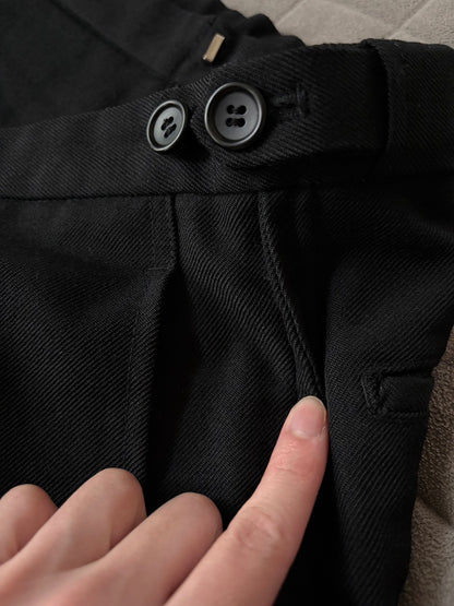 COMME des GAR AW98 Inside-Out Wool Pants Black Size S