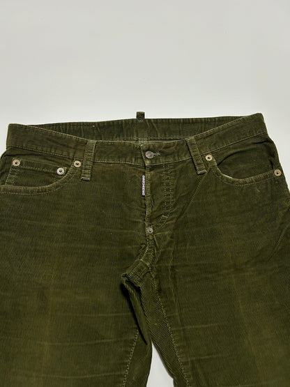 Dsquared2 DSQUARED AW2006 Corduroy Trousers Green Size 52