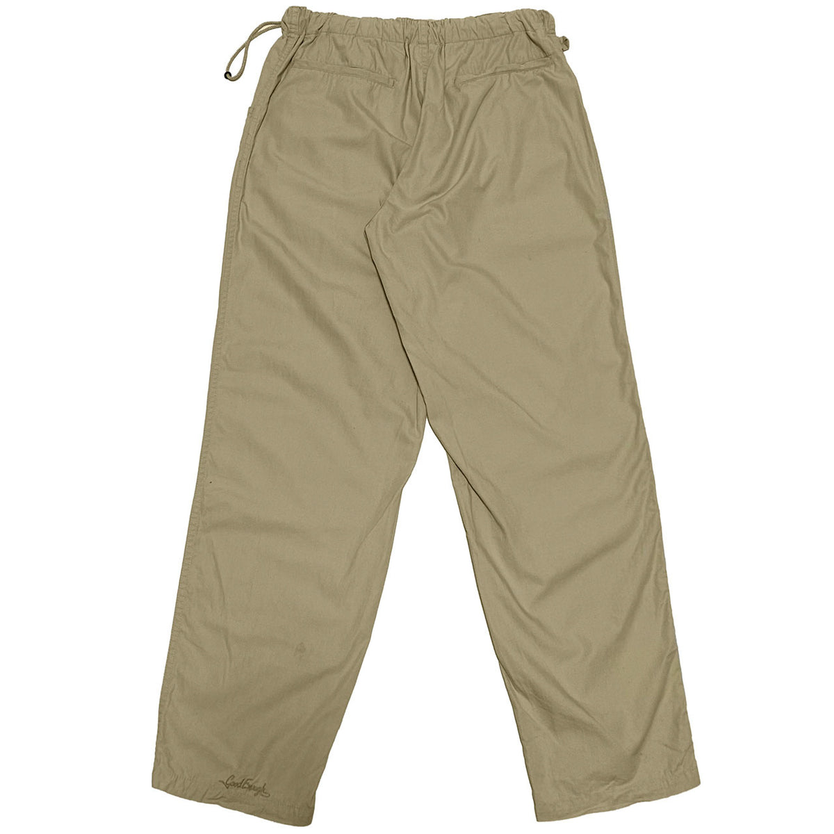 GOODENOUGH 2000s Cotton Drawstring Trousers Beige Size M