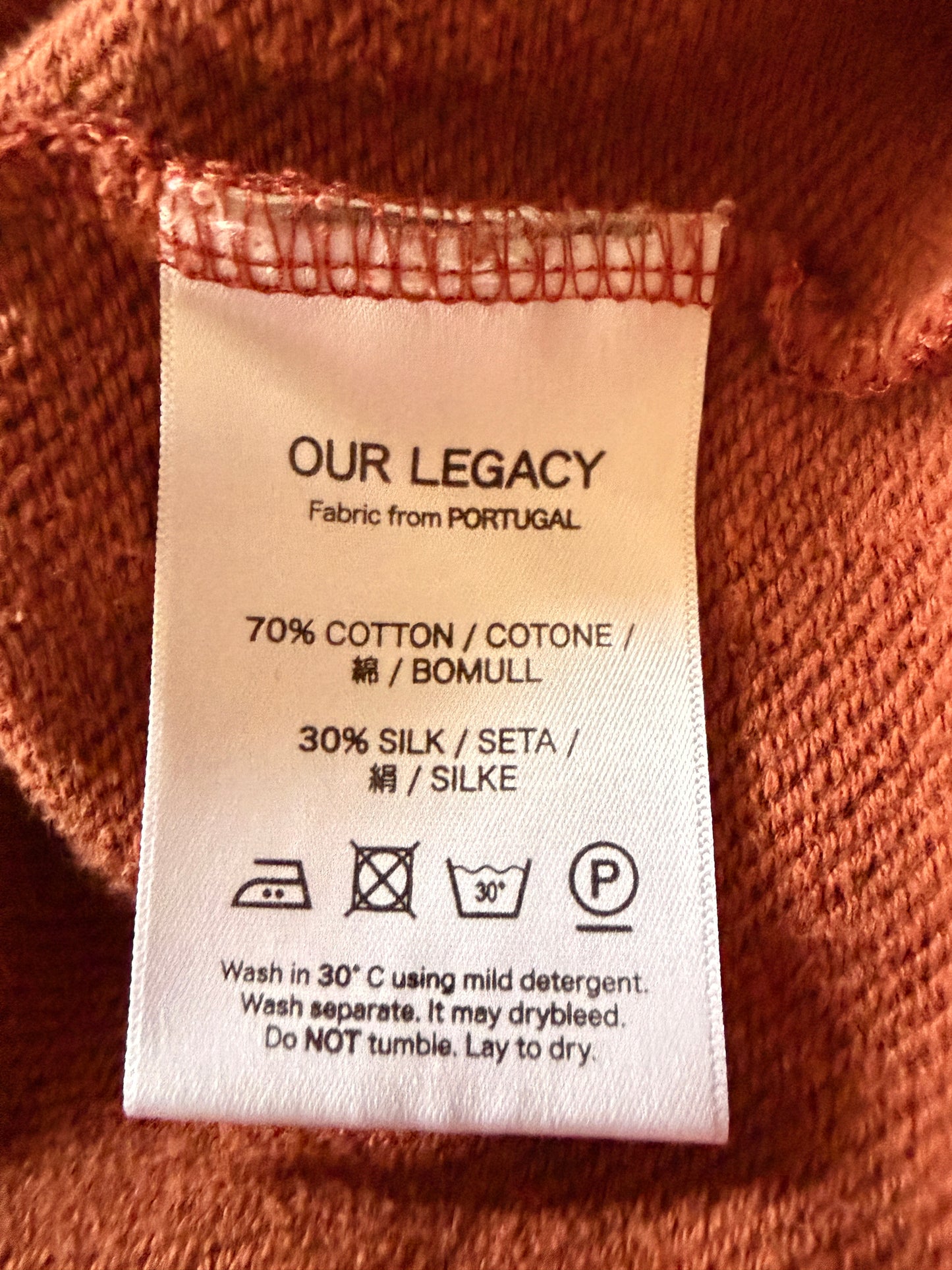 OUR LEGACY 2020s Cotton Silk Raglan Sweat Oversized Size M