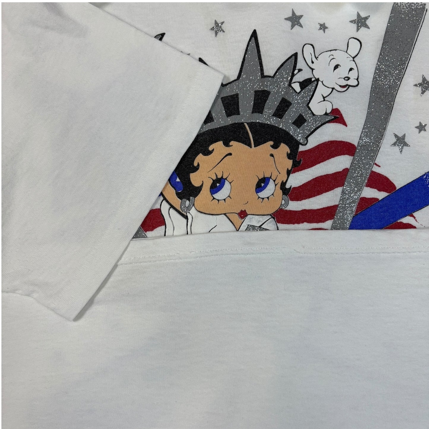 BETTY BOOP 90s Vintage Statue of Liberty T-Shirt Size XL