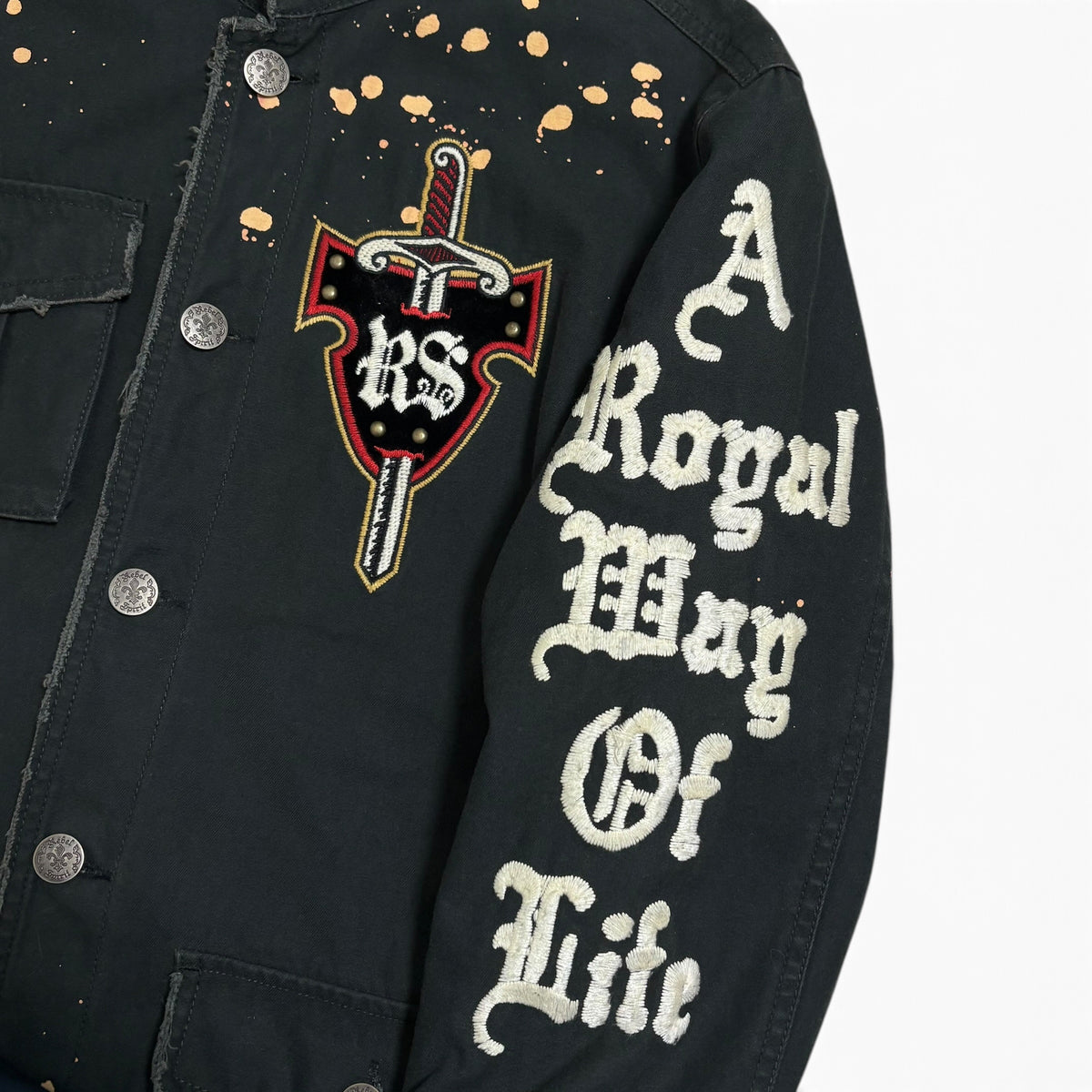 Rebel Spirit Studs Button Jacket Size M