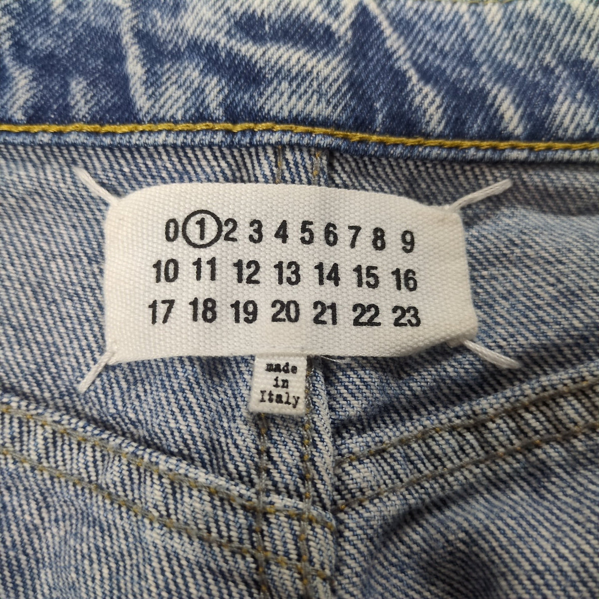 Maison Margiela 23SS Slash Detail Washed Denim Pants Size 36