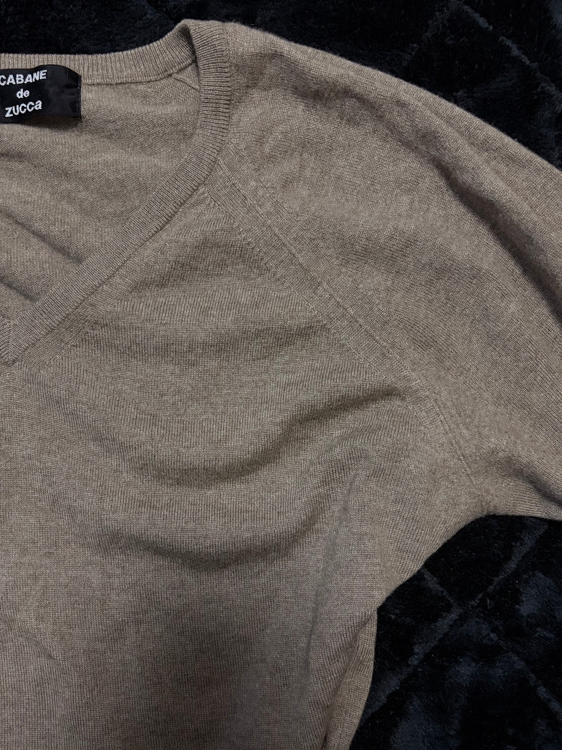 zucca 00s Wool Silk Cashmere Drape V-Neck Knit Size M