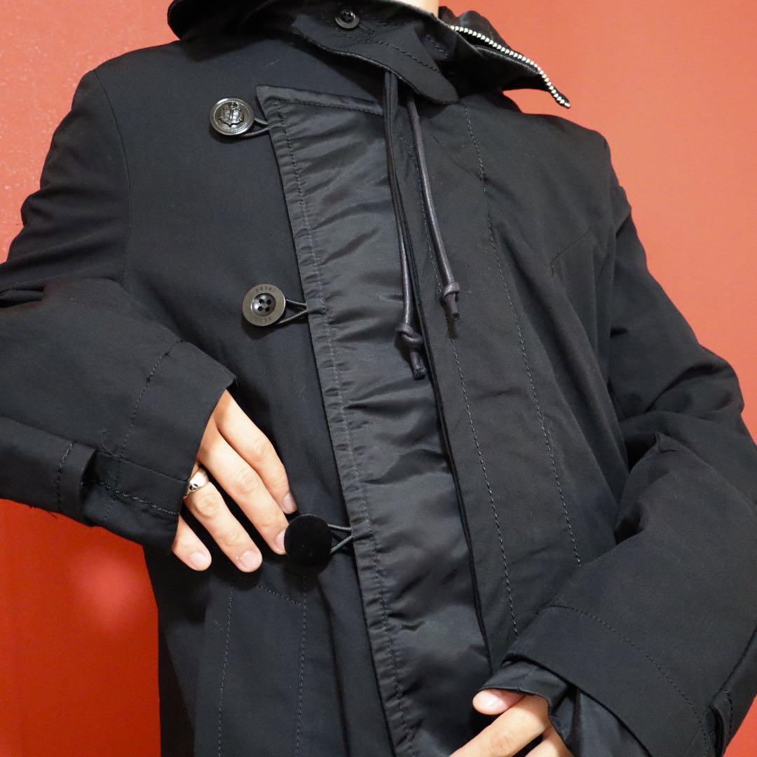 Sacai 21SS Hooded Mixed Button Panelled Oxford Coat Size 3