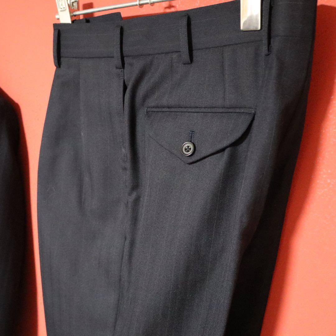 Burberrys 90s Shadow Stripe Wool Suit Jacket
