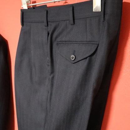 Burberrys 90s Shadow Stripe Wool Suit Jacket