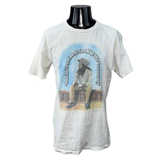 BOB MARLEY 90s "WHEN YOU SMOKE HERB..." Zion T-Shirt Size L