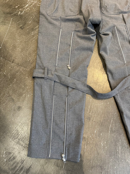PEEL&LIFT Gray Polyester Blend Pants Size L