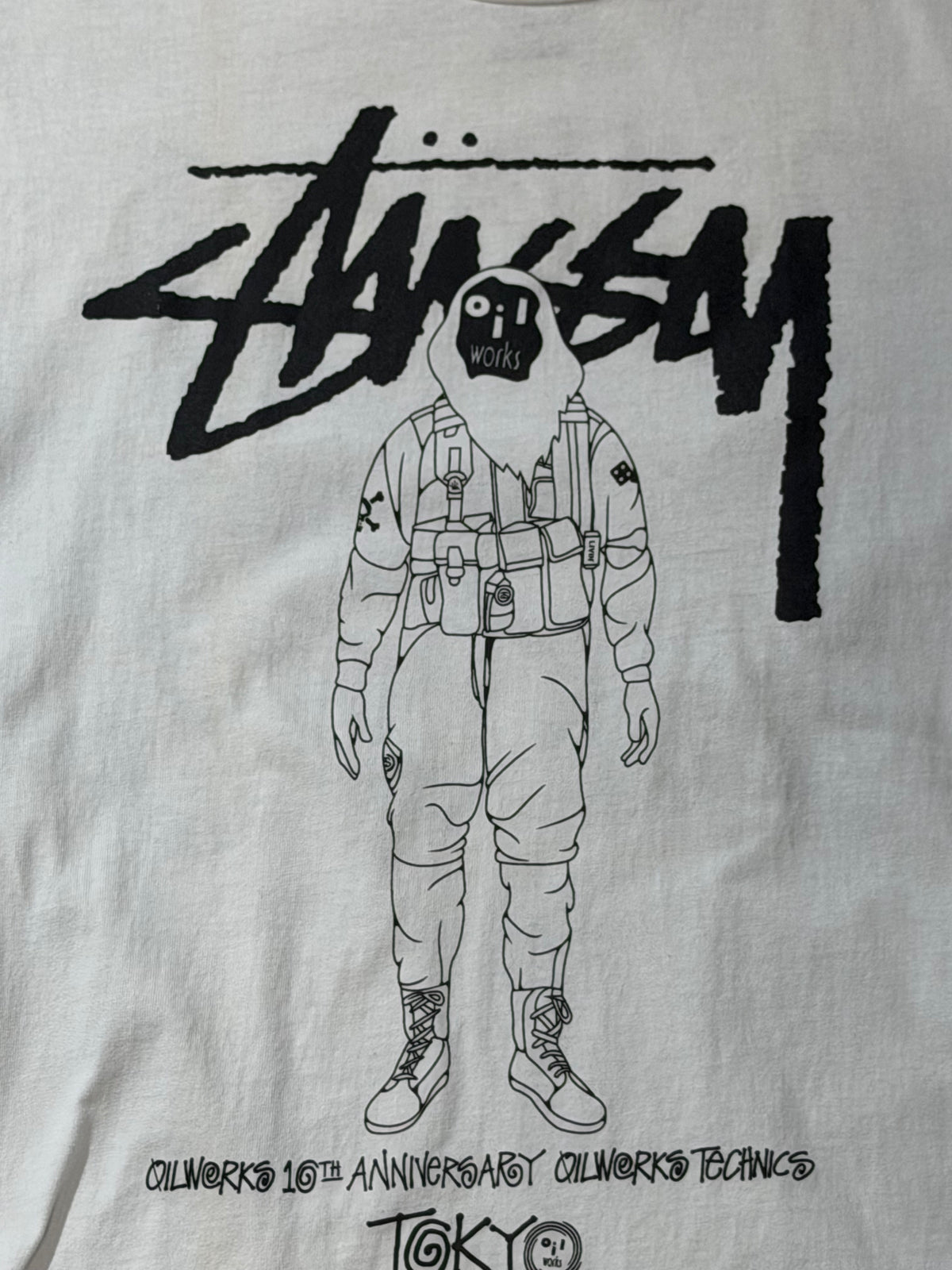 OILWORKS x Stussy 10th Anniversary T-Shirt White Size M