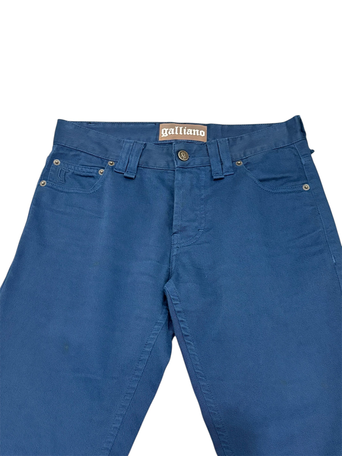 galliano Blue Straight Leg Trousers