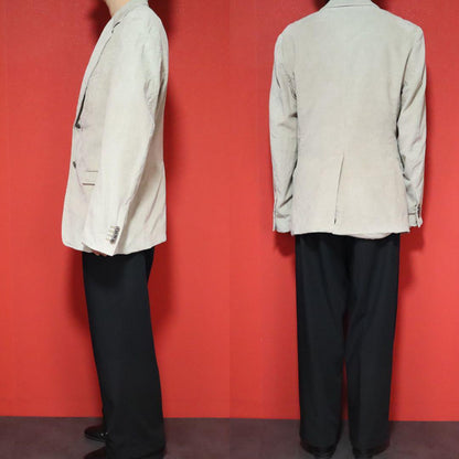 D&G Beige Corduroy Tailored Jacket Size 48
