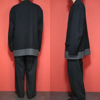 ISSEY MIYAKE MEN 11AW Bicolor Mao Collar Jacket Size 5