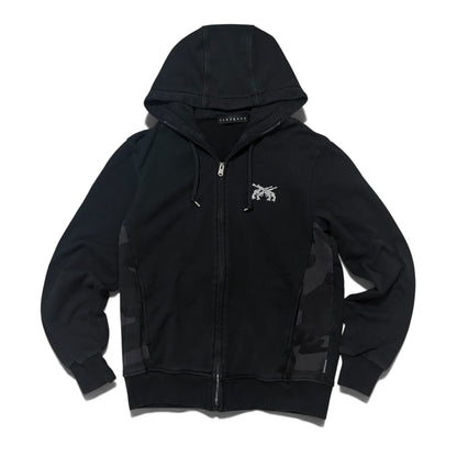 roar Rhinestone Stud Pistol Logo Camo Zip Hoodie Size 2