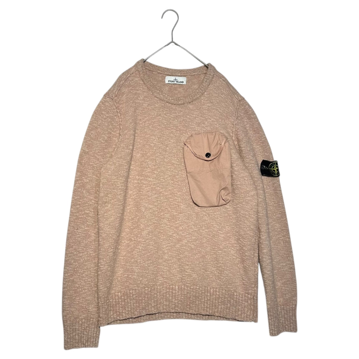 STONE ISLAND 21AW Compass-Patch Cargo Knit Beige Size L