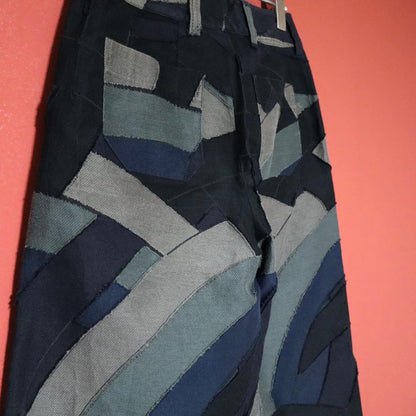 ISSEY MIYAKE 00s Reconstructed Patchwork Pants Black Size 1