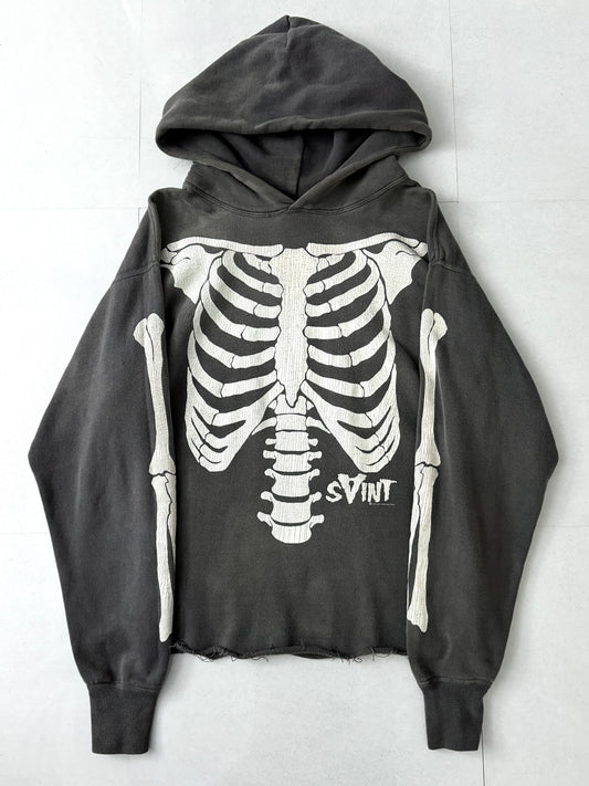 Saint mxxxxxx&Vlone Bone Design Faded Hoodie