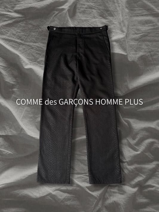 COMME des GAR AW00 Snake Jacquard Pants Black Size S