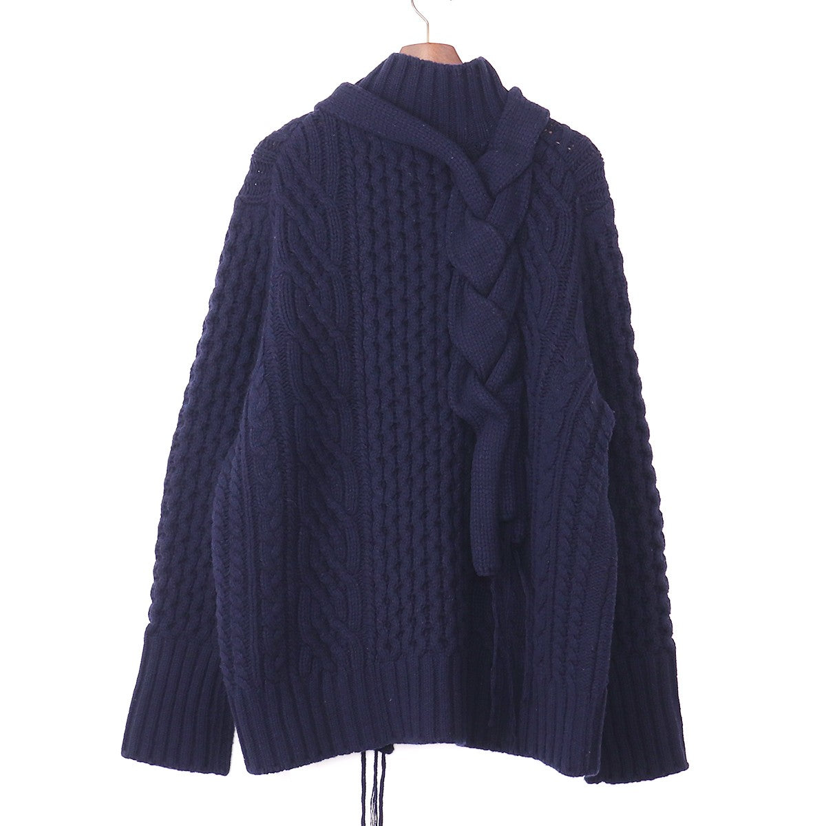SACAI Low Gauge Wool Knit Navy Size 4