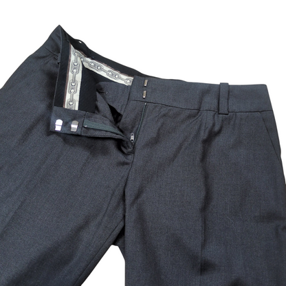 Celine Triomphe Chain Center Press Wool Slacks Gray Size 38