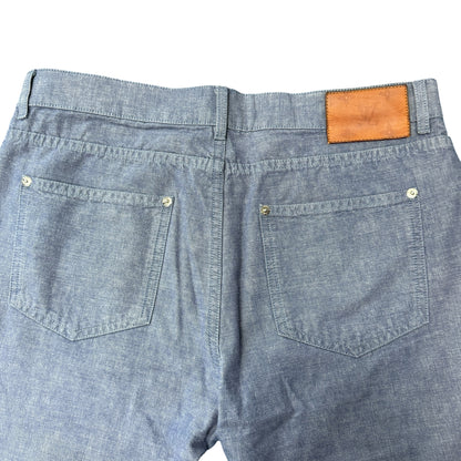 LOUIS VUITTON LV Logo Embroidered Denim Jeans Size 32