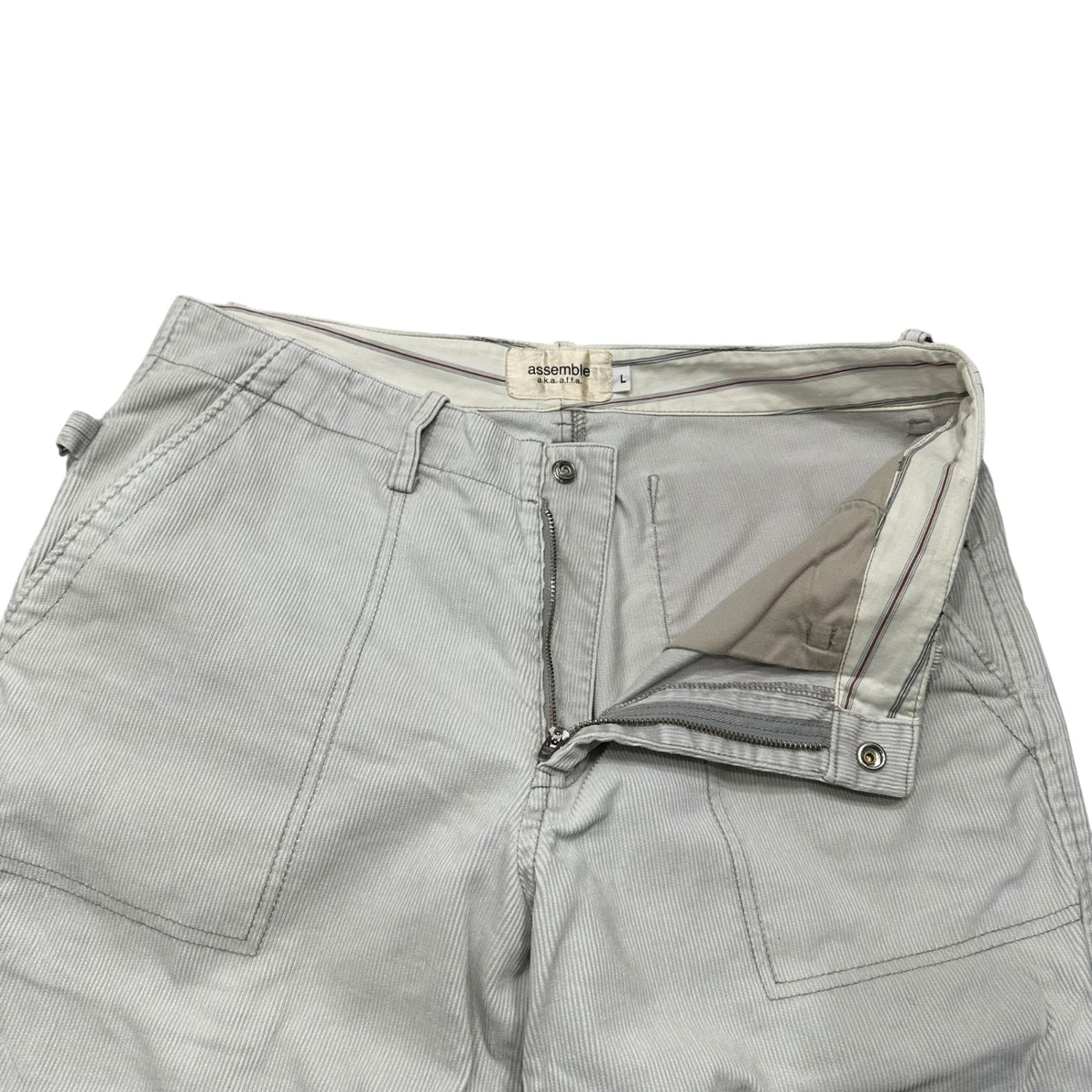 AFFA Corduroy Bondage Pants Light Gray Size L