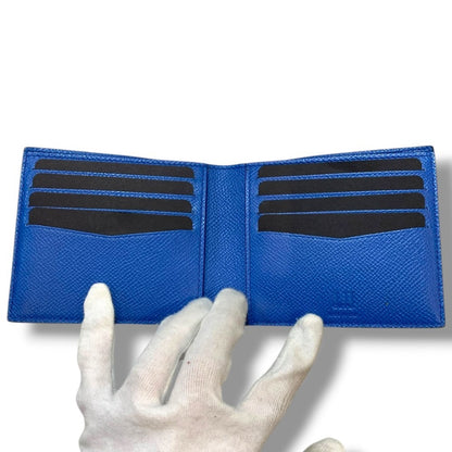 DUNHILL Cadogan Bi-Fold Wallet Navy Blue Size F