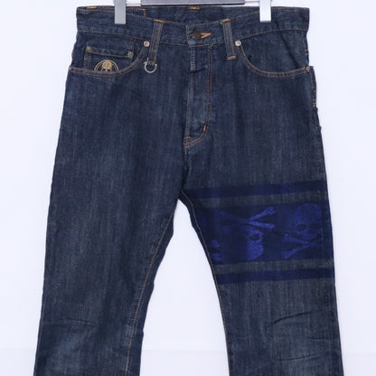 MASTERMIND JAPAN mindblow Skull Print Denim Jeans Size S