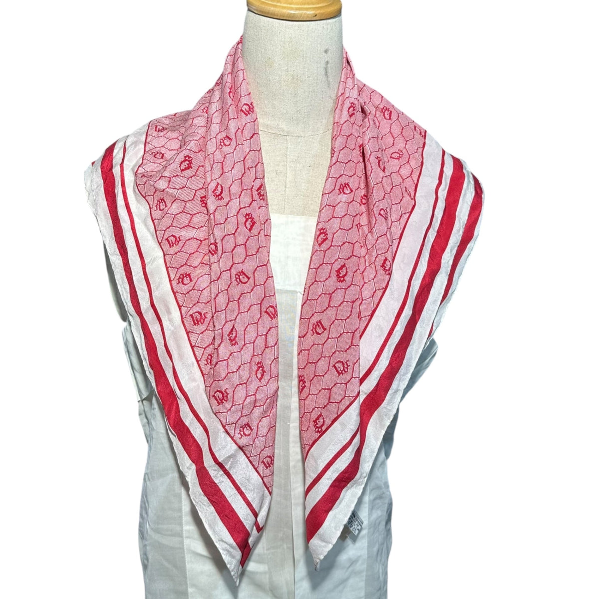 Christian Dior Old Square Line Silk Scarf