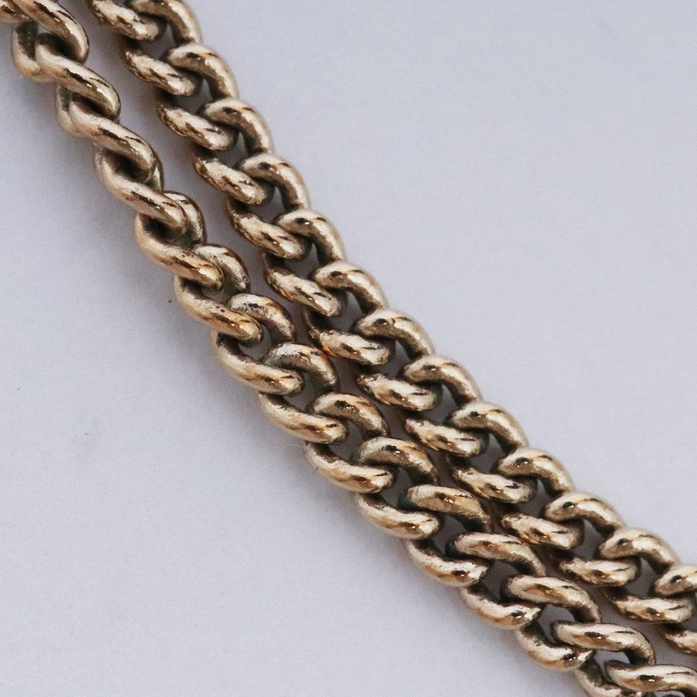 CHANEL Gold Coco Mark Stone Necklace Size 42CM