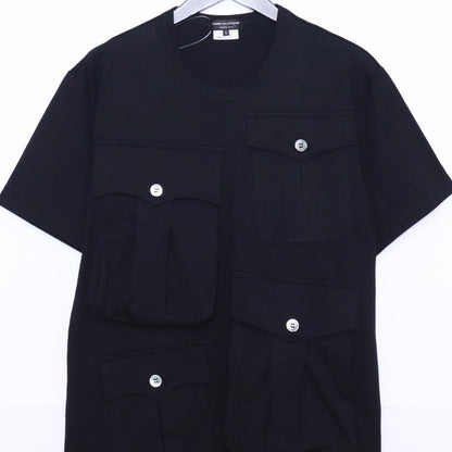 COMME DES GARCONS HOMME PLUS 25AW Flap T-Shirt Black Size S