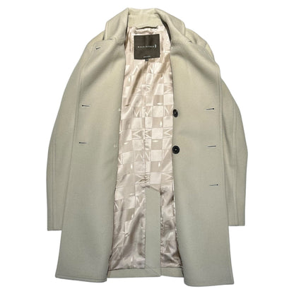 MACKINTOSH Melton Double Half Coat Ivory Size 38