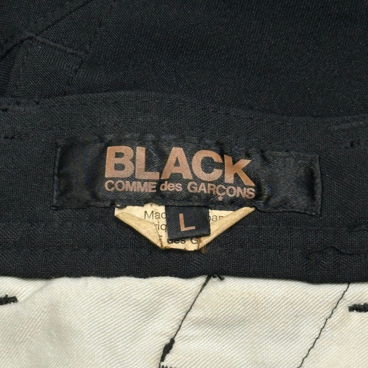 BLACK COMME des GARCONS 17SS Knee-Paneled Pants Black Size L