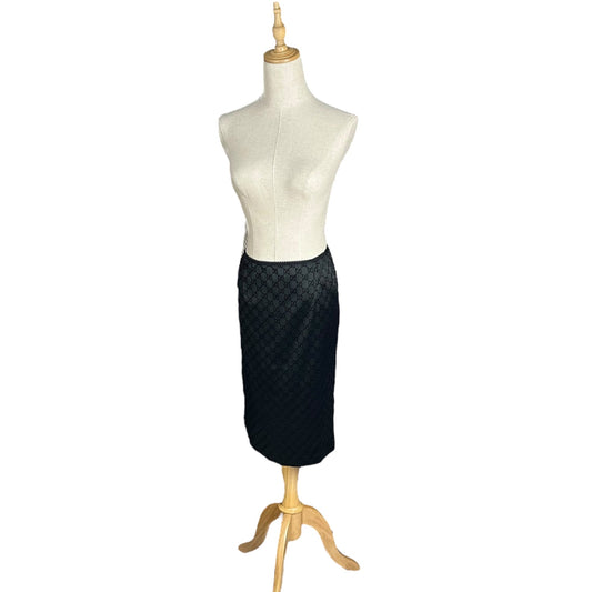 GUCCI 24SS GG Printed Duchess Skirt Black Size XS
