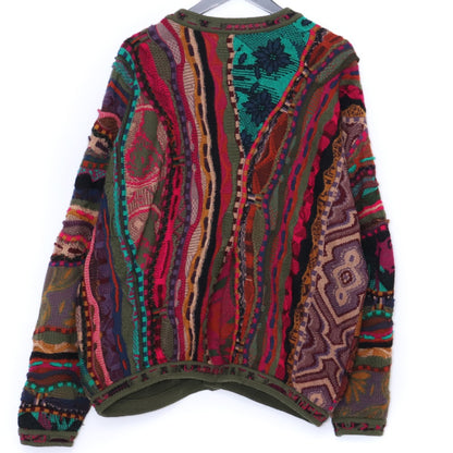 COOGI 3D Knit Cardigan Multi Wool Size M