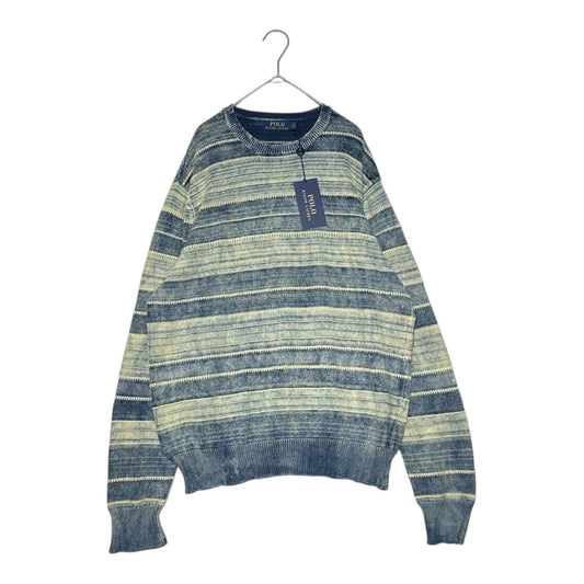 POLO RALPH LAUREN Indigo Striped Crewneck Knit Size L