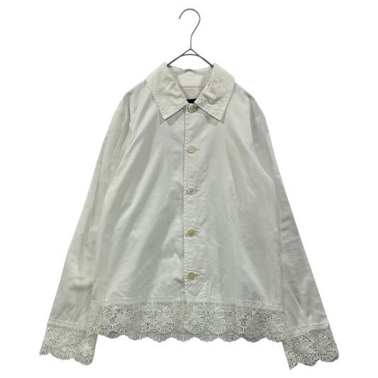 tricot COMME des GARCONS 03SS Lace Cotton Shirt White Size S