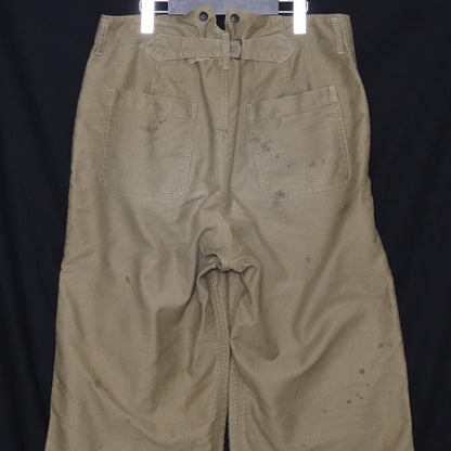ISO Beige Cotton Baggy Work Trousers Size 3