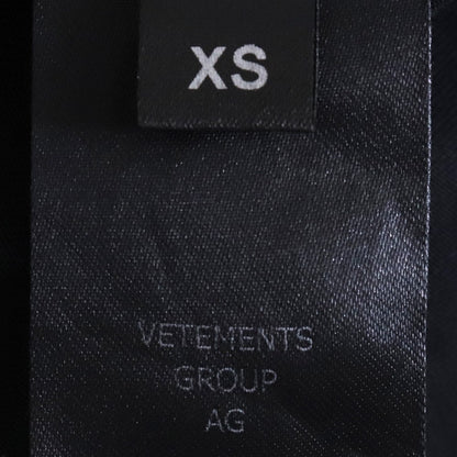 VETEMENTS 26SS Biker Cross Logo T-Shirt Black Size XS