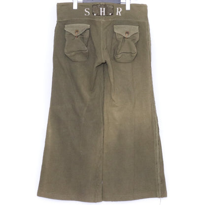 SHARESPIRIT Wide Flare Sweat Pants Khaki Size M