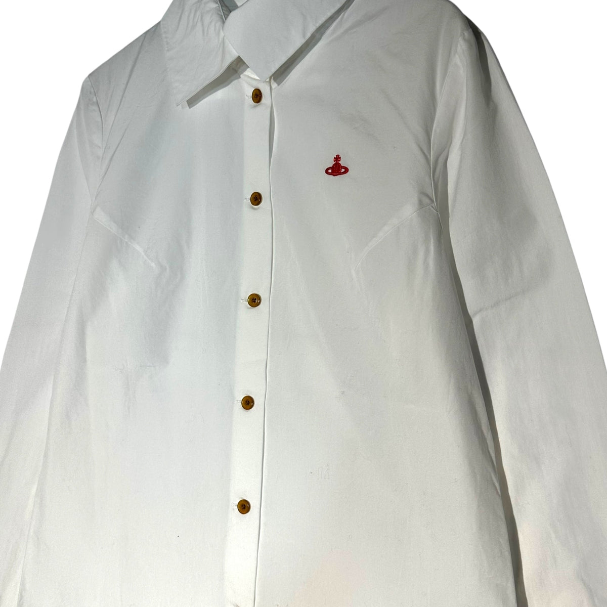 Vivienne Westwood RED LABEL Orb Logo Long Sleeve Shirt White Size 2