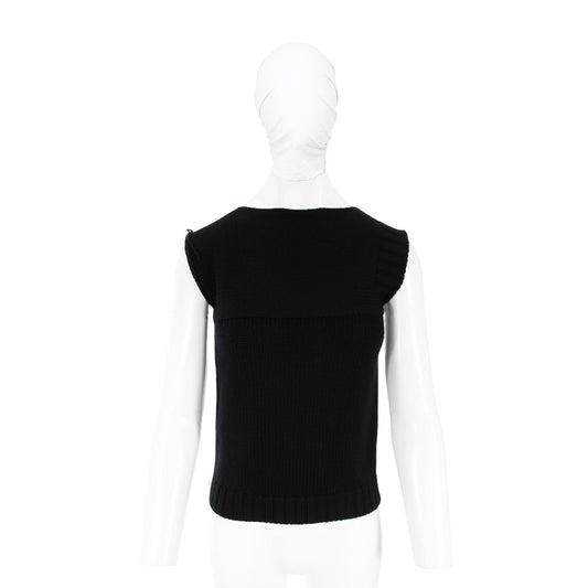 Maison Martin Margiela 1997 A/W Black Wool Vest Size M