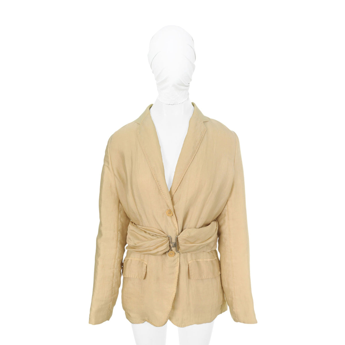 Helmut Lang Cupra Nylon Belt Beige Size 40