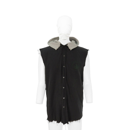 RAF SIMONS 2002 FW Cotton Long Sleeve Black Gray