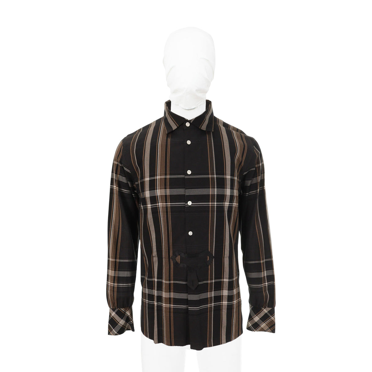 NUMBER (N)INE 2009S/S Cotton Silk Long Sleeve Shirt Black Size 3
