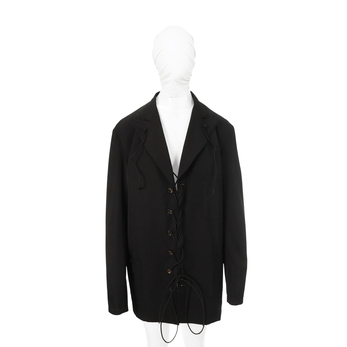 Yohji Yamamoto POUR HOMME 2004 S/S Wool Jacket Black Size 4